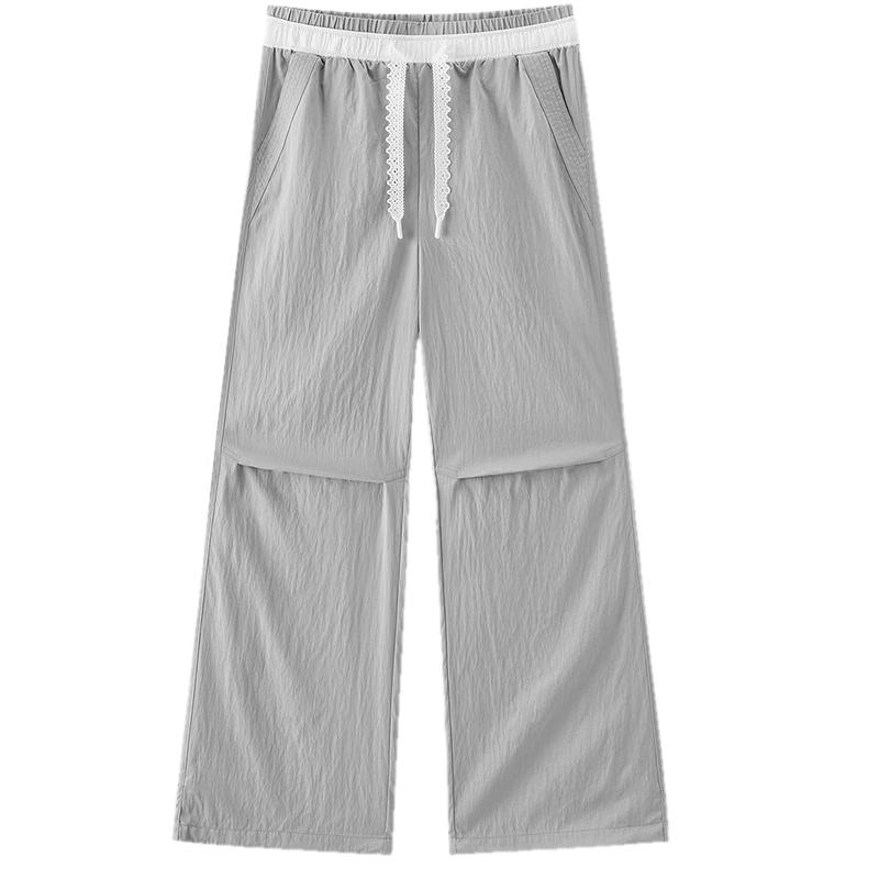 Женские летние кружевные брюки Semir с цветовыми блоками, широкими штанинами и охлаждающим эффектом