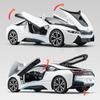 1/22 I8 Super Car Model Alloy Diecast Toy Vehicles with Sound Light Pull Buck High Simulation Model Car Boy Toy Gifts Collection