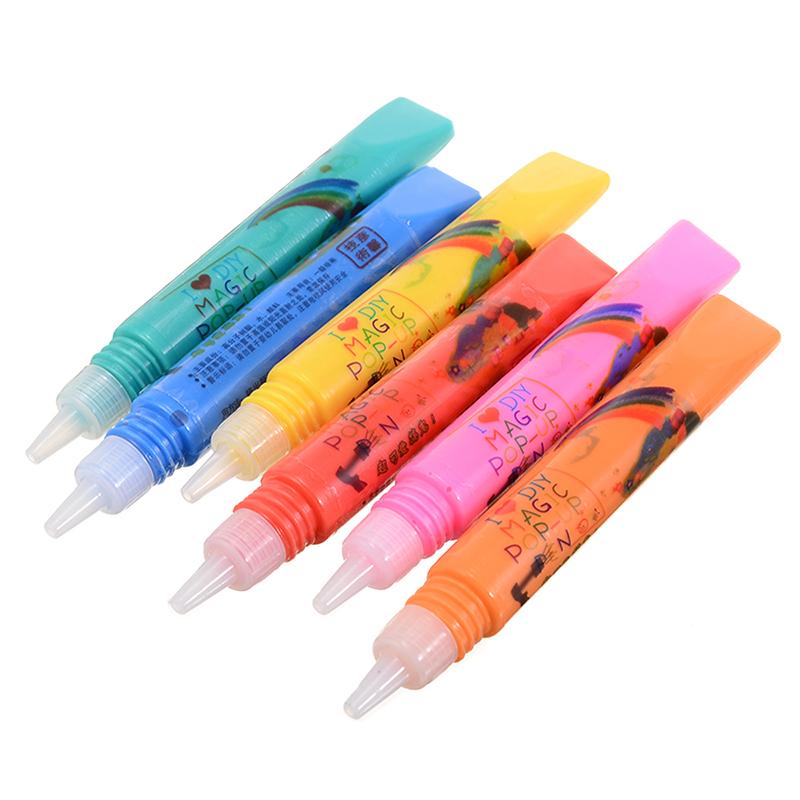 6 шт./компл. волшебные ручки для попкорна волшебные цветные ручки «сделай сам» ручки для рисования попкорна с пузырьками