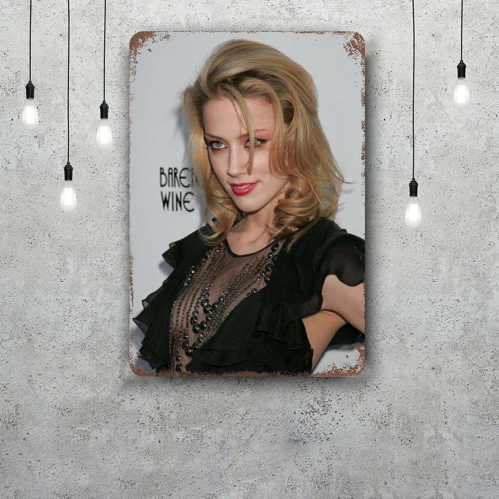 Amber heard Metal Signs wall decor Vintage Tin Signs Captain Metal Poster Decor for Bar Pub Club Wall Decoration
