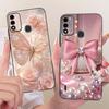 For ITEL A48 Cute Flower Butterfly Cat Painted Case For Itel A48 Black Silicone Soft Phone Cases