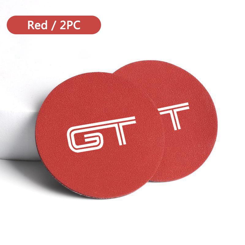 High Quality Suede Car Coaster Water Cup Seat Cushion Interior Accessories Anti Slip Pad For Ford Mustang 2015-2023 GT Storage