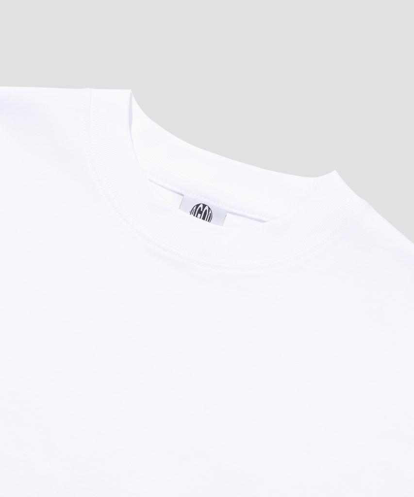 AGOD Back Incision Crop Half T-Shirt [White]