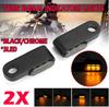 2x Universal 8mm Aluminum Smoke Mini LED Motorcycle Turn Signal Indicators Blinker Lights