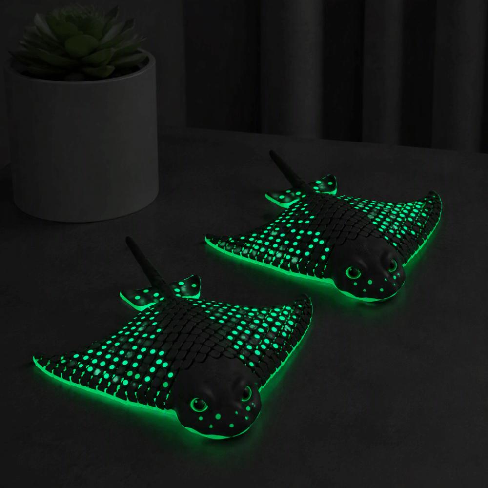 Bionic Luminous Stingray Toy Luminous Realistic Stingray Figurine  Room Ornament