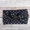 Polka Dot Bow Headbands Elastic Non Slip Hairband Bohemian Women Wide Headwraps  Sports
