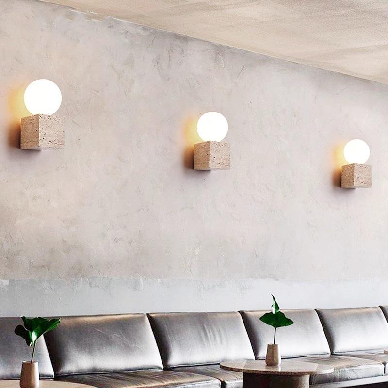 Настенный светильник Ваби-Саби в стиле середины века кремового цвета для спальни или гостиной