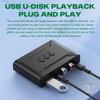 VAORLO Bluetooth 5.4 аудио приемник USB U-диск музыкальный беспроводной адаптер с микрофоном 3,5 мм AUX R/L RCA HIFI стерео для автомобильного усилителя динамиков