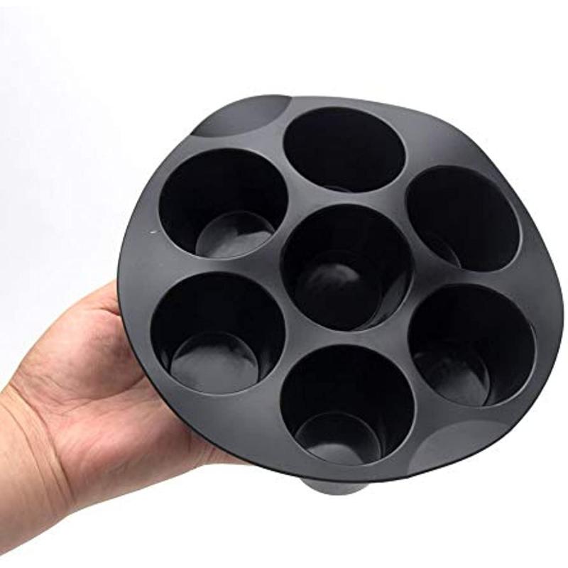 7 Holes Airfryer Silicone Pot Muffin Cake Cup Mold Baking Pan for Pastry Air Fryer Microwave Oven Baking Tray Kitchen Accessorie