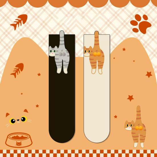 Милые носки с кошками и шариками для женщин, забавные 3D носки с кошками и пушистыми шариками, новинка, хлопковые носки с изображением животных для любителей кошек