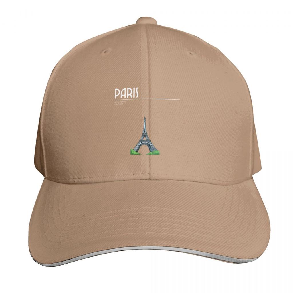 Paris France Eiffel Tower coordinates Baseball Cap Bobble Hat Unisexs big size hat sun caps Rugby Baseball Unisex Womens