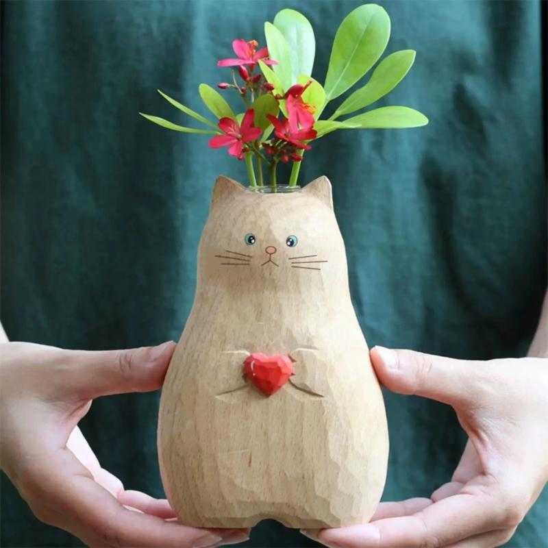 Кошки Цветочные горшки Силиконовые формы Животное Ваза Отливки Формы DIY Цементы Смолы Формы Милый Медведь Суккуленты Глиняные формы