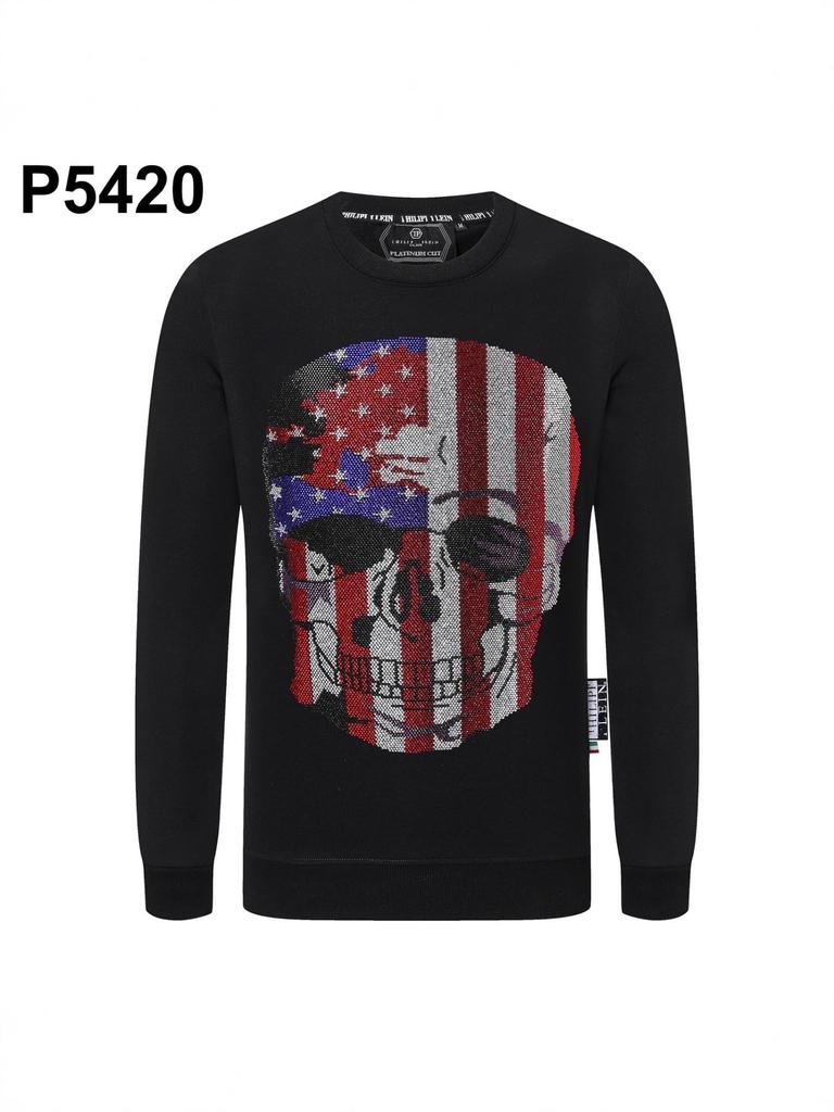 Худи Philipp Plein с черепом из страз - Мужской модный уличный стиль, Коллекция Осень/Зима