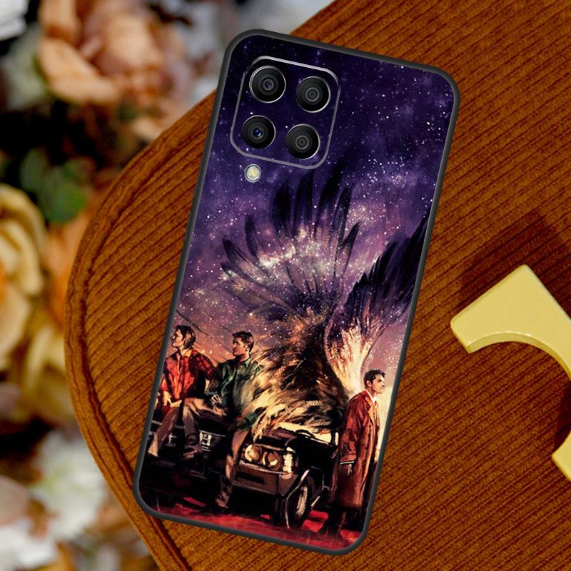 Чехол для Samsung Galaxy M33 M53 M13 M20 M11 M31 M51 M15 M55 M12 M32 M52 M14 M34 M54 M30s с ангелом Кастиэлем из Сверхъестественного