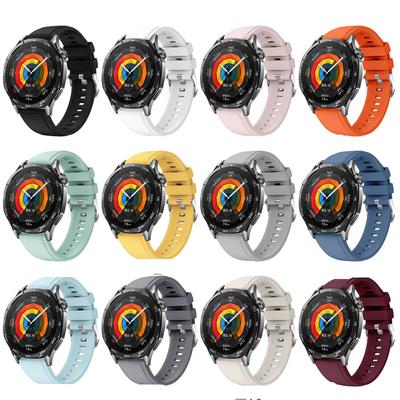 22 мм силиконовые ремешки для Huawei Watch GT5 46 ремешок для часов с пряжкой того же цвета ремешок для Huawei Watch GT5 Pro 46 мм