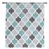 Geometric Cyan Vintage Moroccan Sheer Curtains for Living Room Decoration Window Curtains Kitchen Tulle Voile Organza Curtains