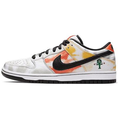 Dunk Low SB Tie Dye Rayguns 2019 Кроссовки унисекс Белый Оранжевый-Flash BQ6832-101