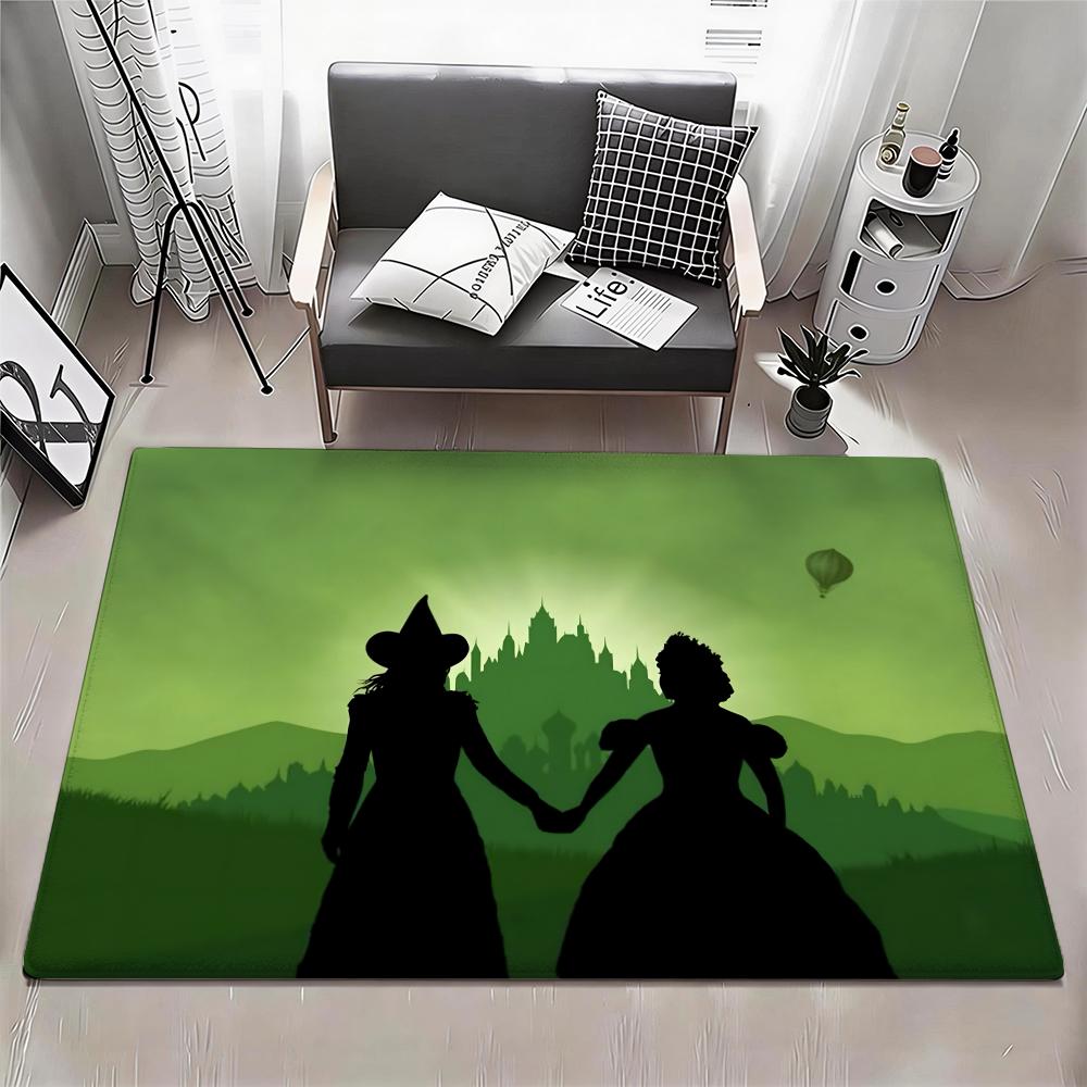 Movie W Wicked Floor Mat Eco Flannel Doormat Non Slip Odorless Indoor Floor Rug Soft Short Plush Home Mat