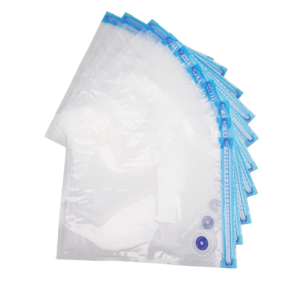 10pcs Vacuum Sealer Bags Multipurpose Food Vacuum Compression Bags for Cooked Food Vegetables Fruits 28x22cm