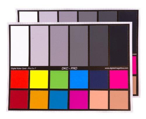 DGK Color Tools DKC-Pro 5" x 7" Таблицы баланса белого и цветовой калибровки, Набор из 2 шт., 12% и 18% серого - Профессиональное качество - Включает подставку-рамку a