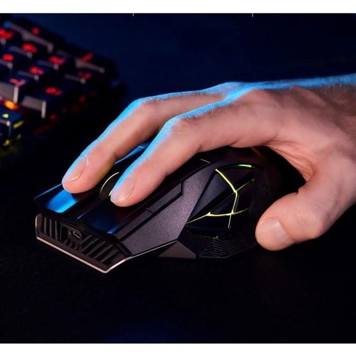 ASUSTek ROG Spatha X MMO Беспроводная игровая мышь, 19000 точек на дюйм, 12 кнопок, Двойной режим, Батарея 67 часов, Черный