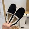 Женская зимняя повседневная обувь, новые мокасины, мягкие плоские нескользящие мокасины 2024 года, модные удобные теплые плюшевые туфли без застежек из хлопка для женщин