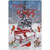 Vintage Merry Christmas Metal Tin Sign  Rustic Wall Art Plaque for Home Cafe Garden Bar Club Man Cave  Perfect Holiday Decor