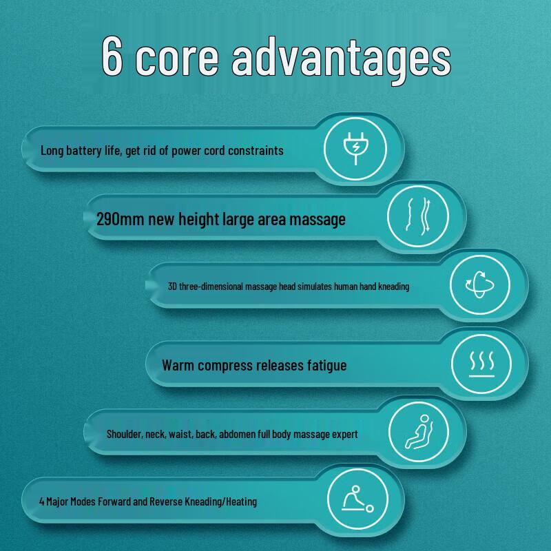 Philips Беспроводная многофункциональная массажная подушка для разминания