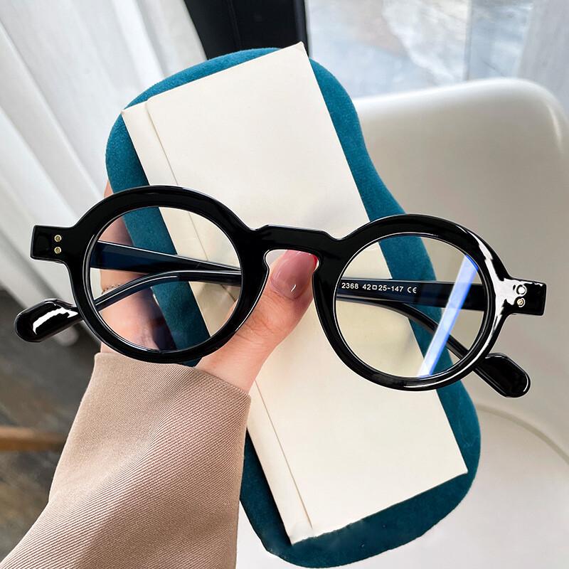 Small Round Women'S Presbyopic Glasses Thick Frame Elegant Green Eyeglasses Men Retro Anti Blue Light Reading Glasses