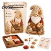 Creative Christmas Gifts Gnome Fabric Poke Art Kit, DIY 3D Seasonal Gnome, Halloween Festive Tabletop Decorations Autumn Winter No-Sew Craft