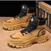 Мужские высокие рабочие ботинки, кроссовки на массивной подошве и платформе, модная повседневная обувь для улицы и походов, удобные нескользящие ботинки-лифты