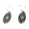 Les Trésors De Lily [L3738] - Silver 'Carmen' Black Silver Earrings (rhodium-plated) - 34x12 Mm