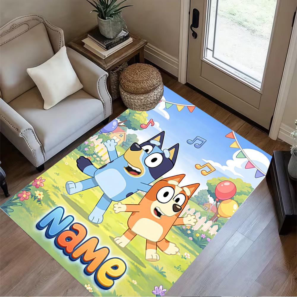 Paw Prints Adventure Personalized Name Floor Rug Office Rug Suitable for Balcony Decorate room Hallway Bedrooms Anti-slip Rug Anime Office Decor