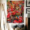 Timeless Elegance Cocacola'S Classic Design Tapestry Wallmounted Fashion Print Wall Covering Decoration Homestay Soft Decoration Tapestry