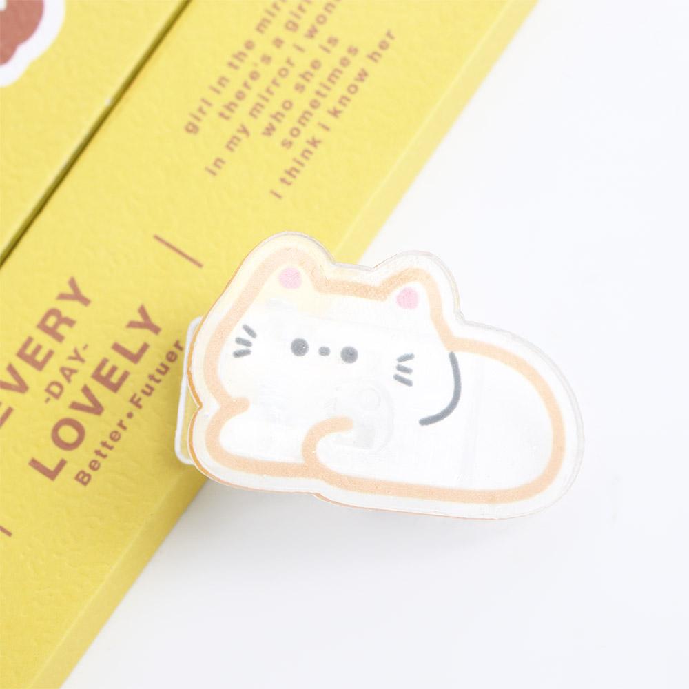 Letter Clip School Stationery Cartoon Binder Clips Snacks Sealing Clip Paper Clip Transparent Clip