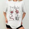 2026 Футболка в стиле Сумерек Футболка с эстетикой обложки книги Подарок фанату Саги Сумерки Вампиры Волки Романтика Унисекс Футболка