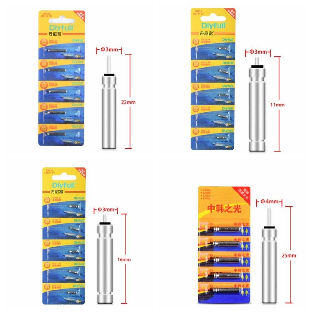 5PCS Endurance Electricity Fishing Floats Lithium Pin Battery   Night Fishing