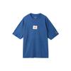 X Two 18 Collaborative Logo Patch Pullover Crew Neck Short Sleeve T-Shirt Men Tops Royal-Blue DV6963-477