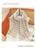 Women's 100% Pure Cashmere Color Block Stripe Scarf - High-Grade Autumn/Winter Knit Neck Warmer