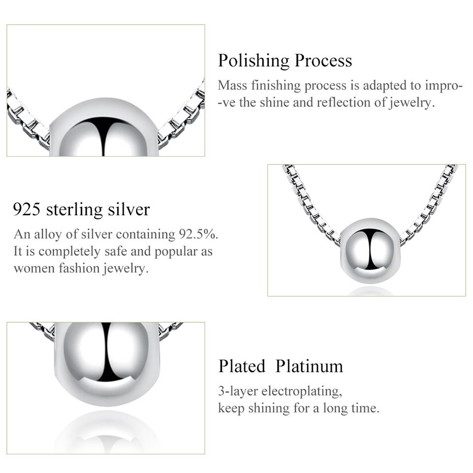 Ожерелье из стерлингового серебра горошек