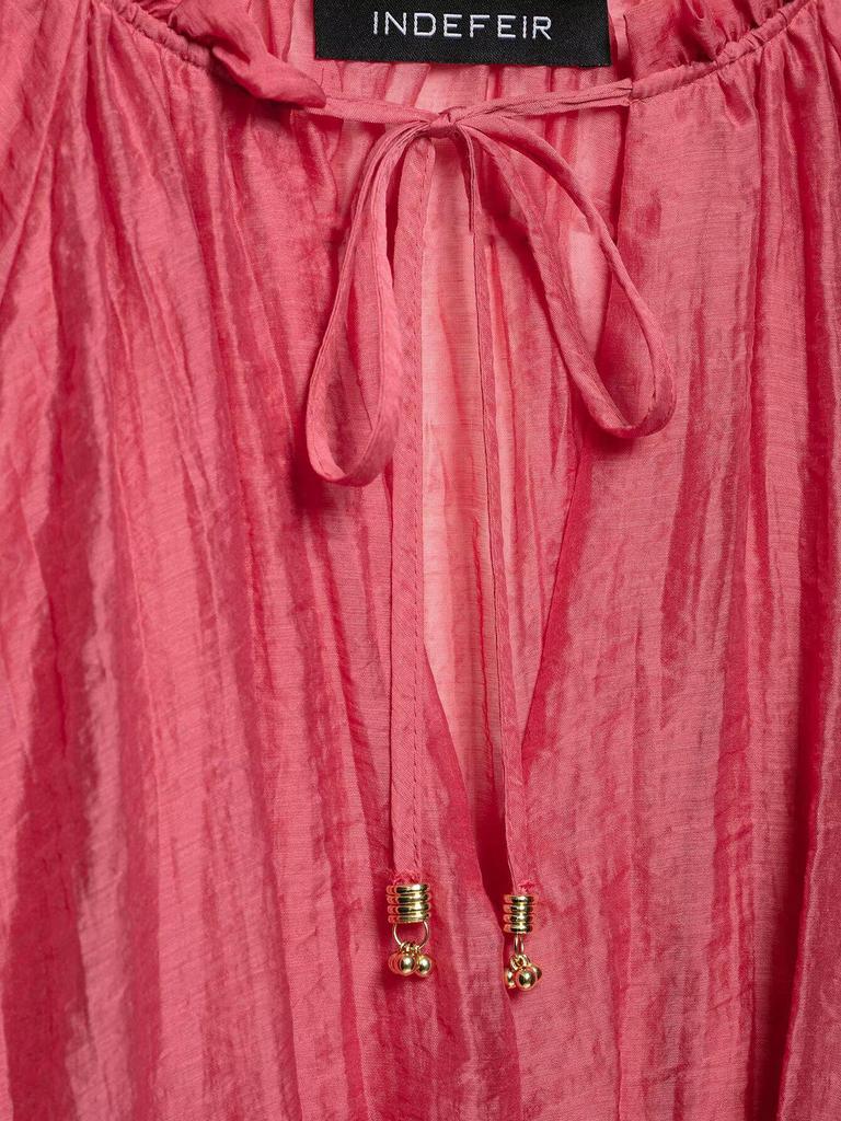 Женский комплект ZA Весна 2025 Европейский и американский стиль Жатый волан Стойка Короткий топ и юбка миди