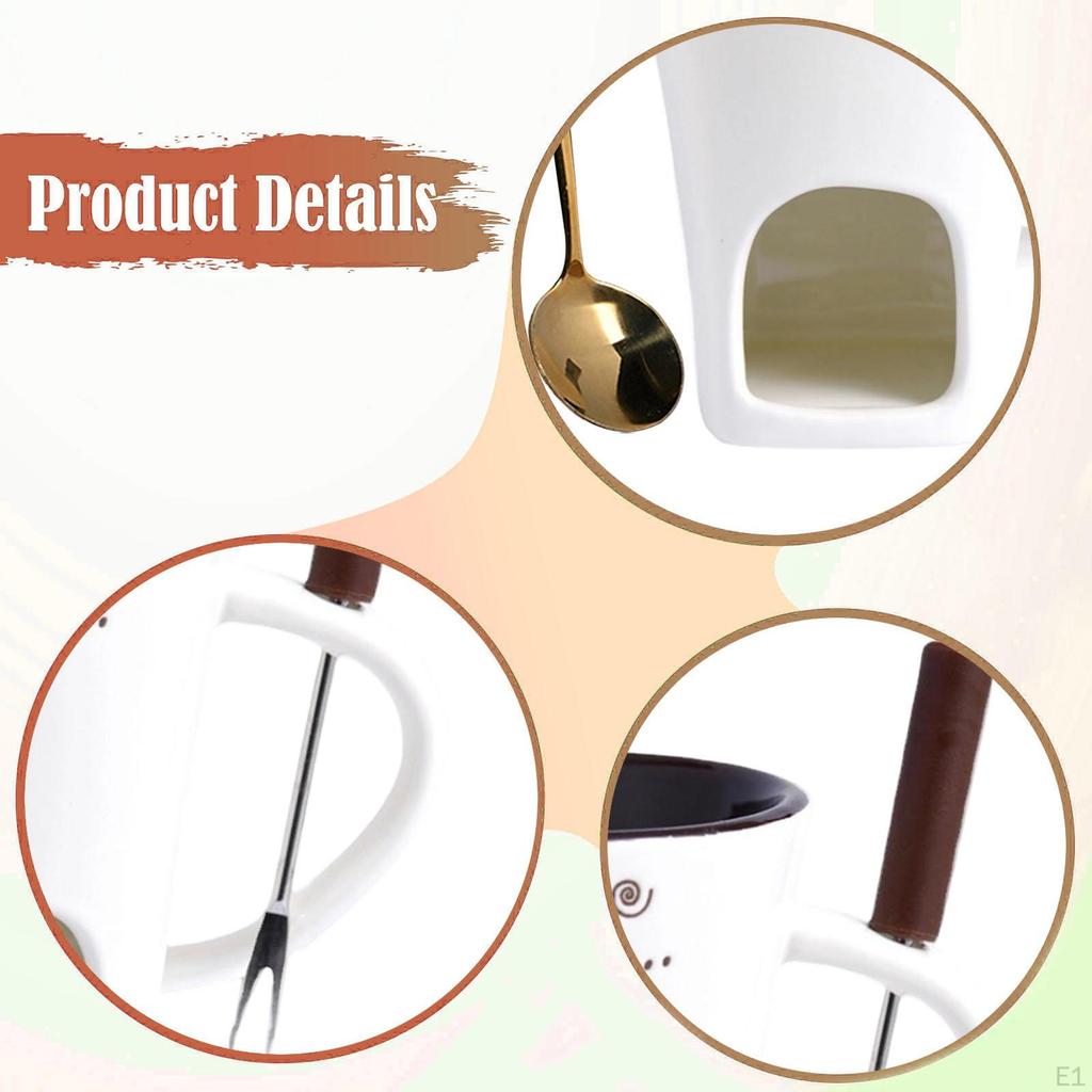 Керамическая кружка для шоколадного фондю, для плавления сыра, чашка, подогреваемая чайной свечой, горшочек