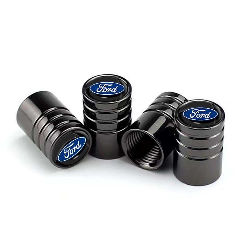 XXUI3 4Pcs/Set Car Wheel Tire Valve Caps Metal Stem Cover For Ford Escape Kuga Mondeo Ecosport Fiesta Focus 2 3 MK1 MK2 Fusion Ranger