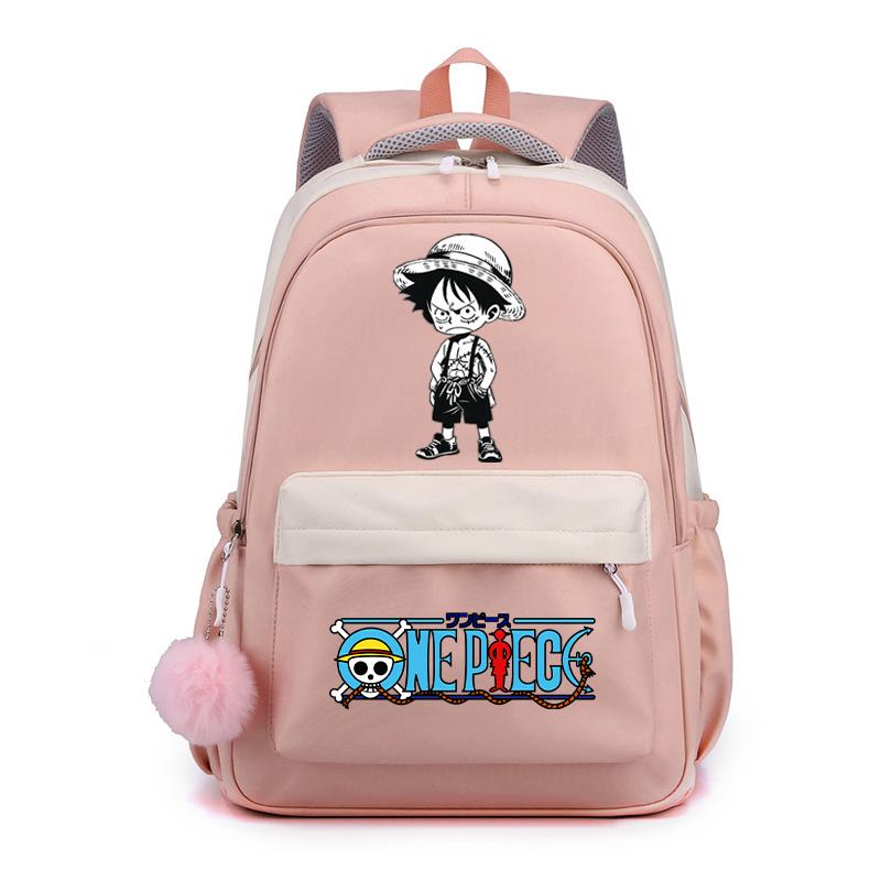 Аниме One Piece Классический Kawaii Рюкзак Милый Мягкий Рюкзак Печатный Мальчик Девочка Школьный Ранец Повседневный Портфель Для Мужчин Женщин Дорожная Сумка Для Отдыха Рюкзак Mochila