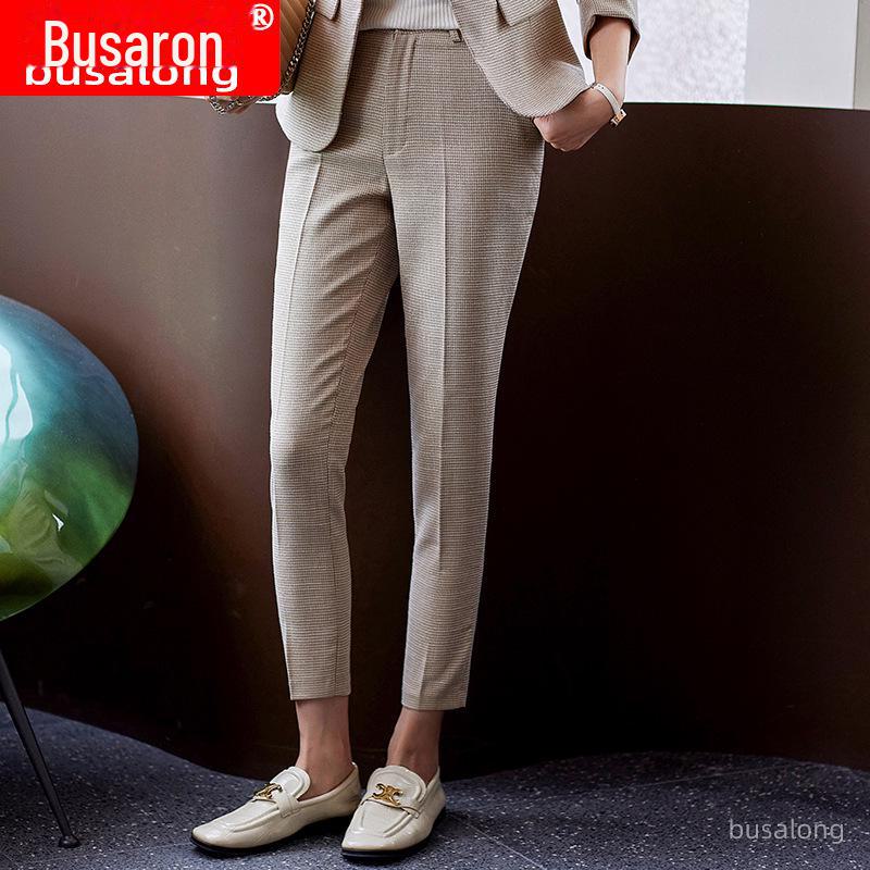 Busaron Women's Long-Sleeve Professional Suit and Trousers for Interviews and Sales Work