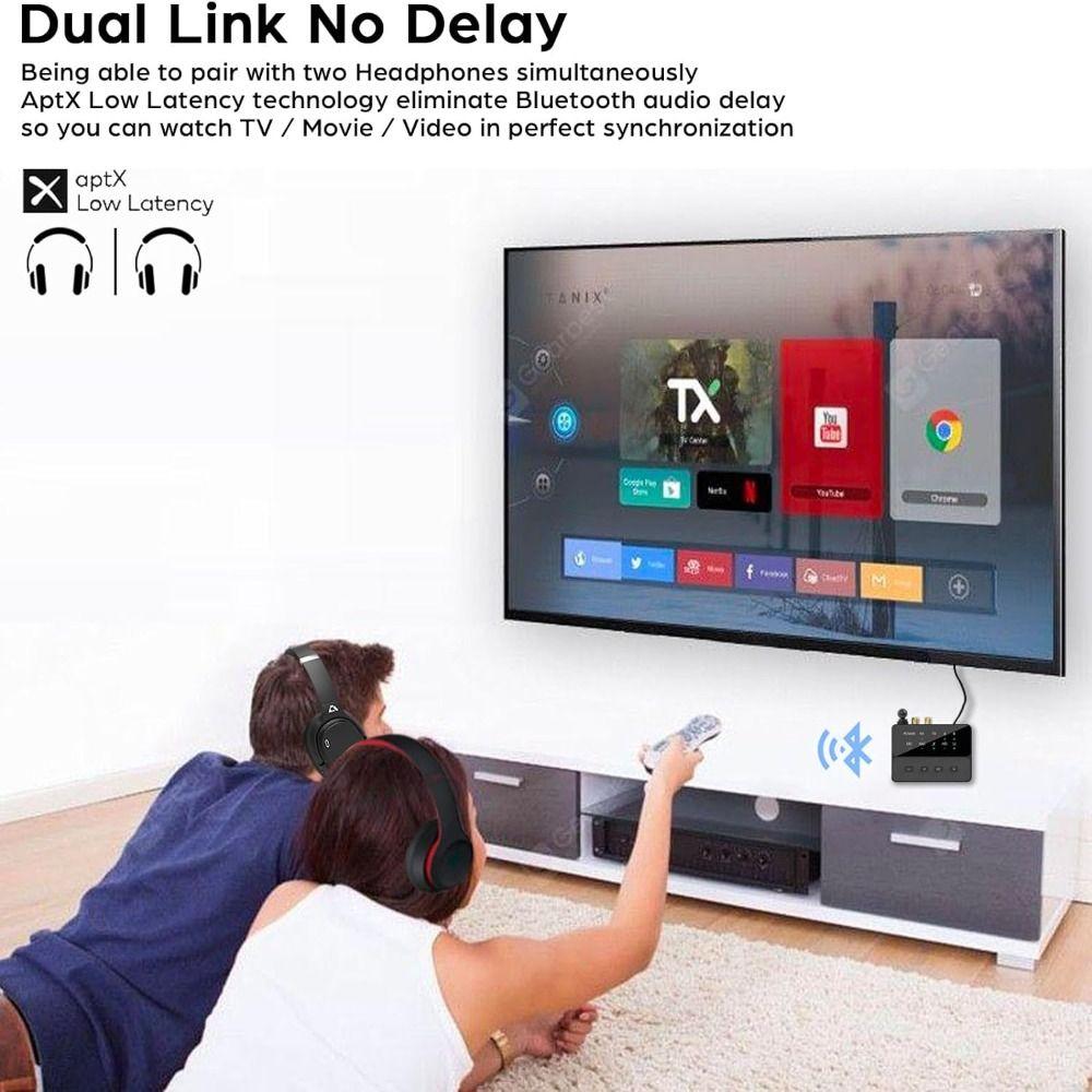 Двойной беспроводной аудиоадаптер Bluetooth 5.3 передатчик приемник домашний кинотеатр