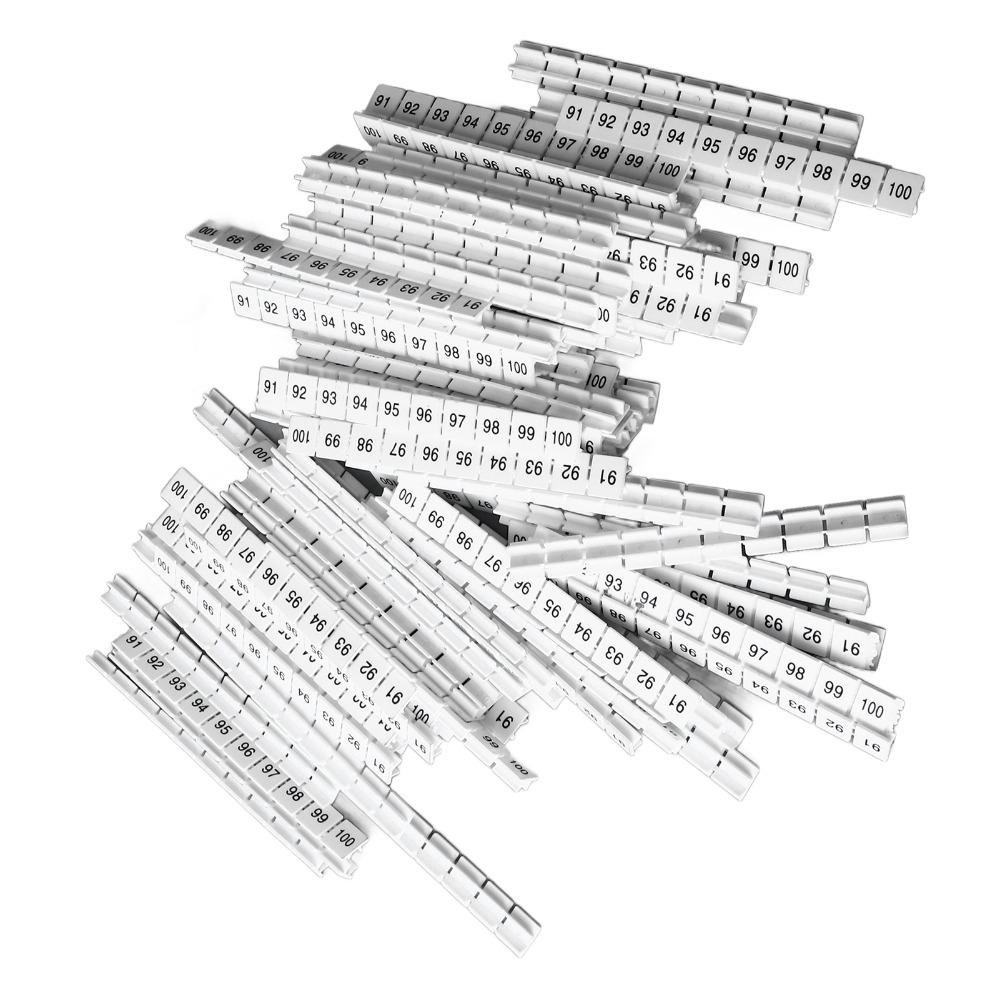 100Pcs ZB10 Series Terminal Block Marking Label Terminal Block Marker Electrical Maintenance