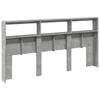 Vidaxl Zagłówek Z Półkami I Led, Szarość Betonu, 200X17X102 Cm
