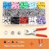 100Pcs Metal Buttons Five Claw Buckle Clamp Set Thickened Snap Press Button Studs Kits  Bags