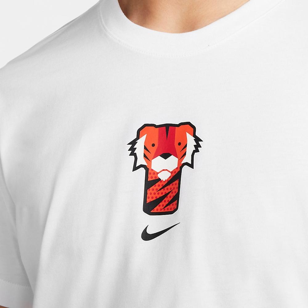 Nike T Shirts Men's White Crew Neck Moderate DR7722-100
